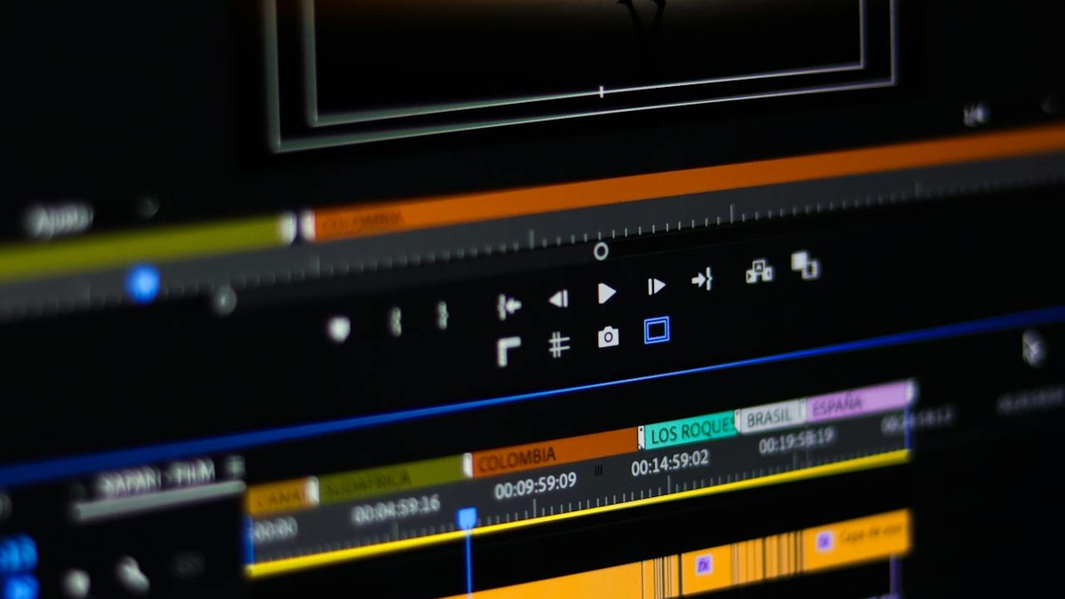 Professional video editing timeline interface