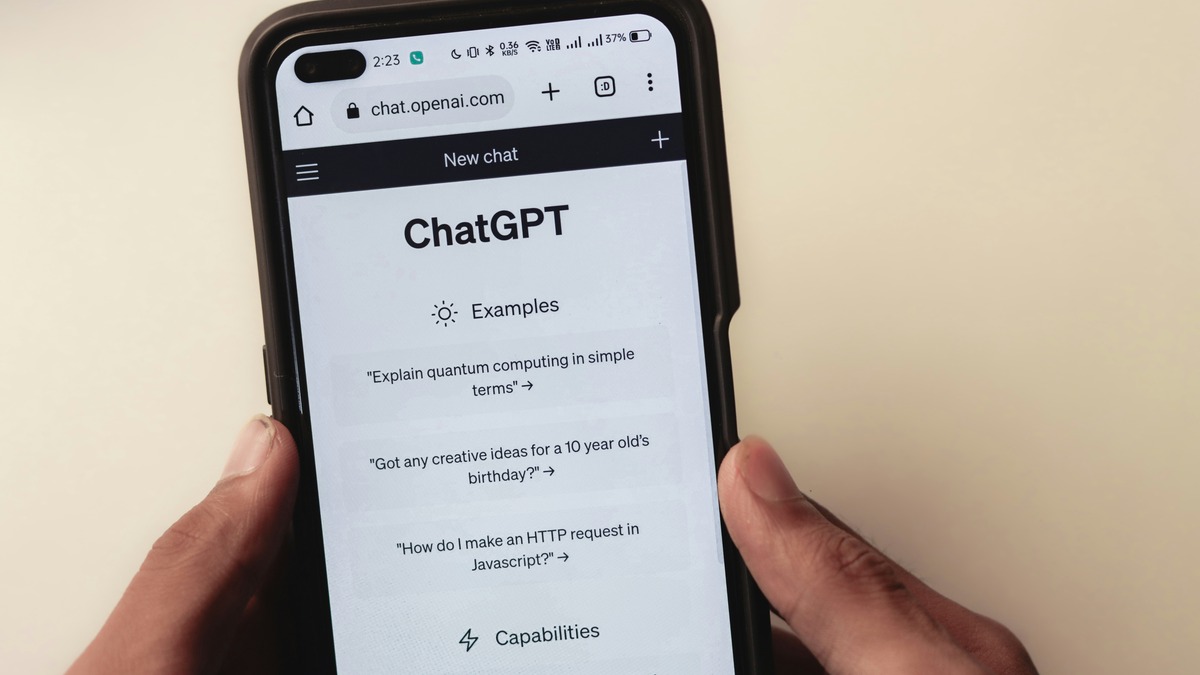 Person typing a health question on a phone