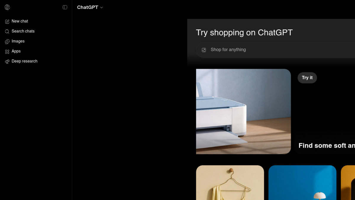 ChatGPT shopping research showing product cards and recommendations
