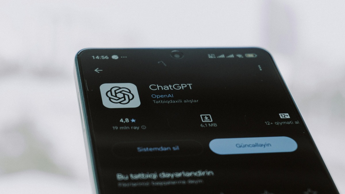 A phone screen displaying the ChatGPT app interface