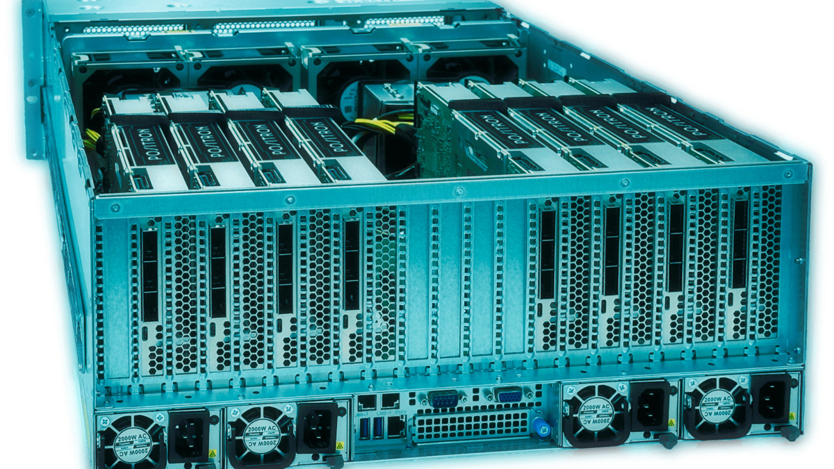 Positron Atlas inference server with eight Archer FPGA accelerators