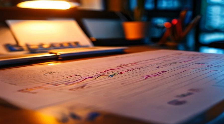 Research documents being analyzed with annotations and highlights