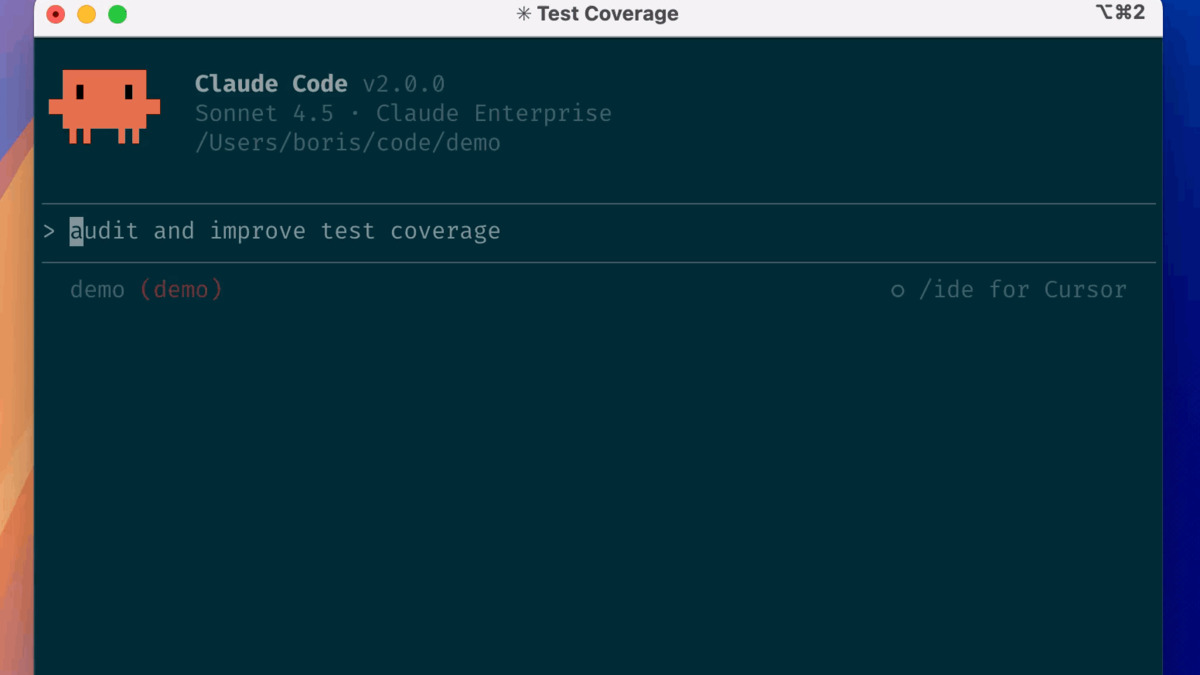 Claude Code terminal interface showing an interactive coding session