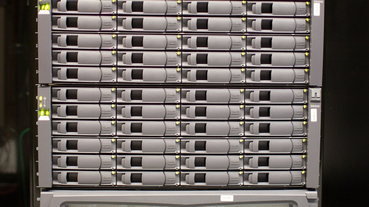 Server racks in a data center