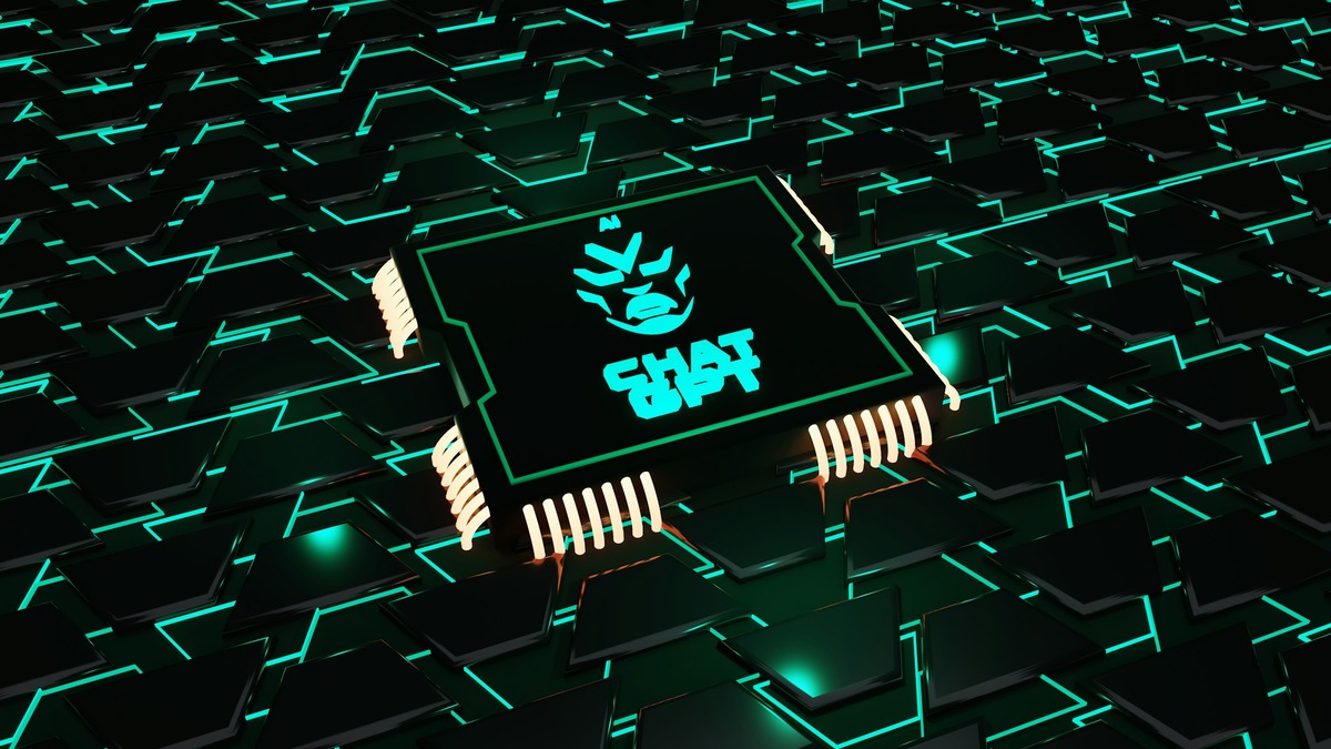 A glowing green AI chip in the dark representing GPT-5.3 Instant's hardware-accelerated inference