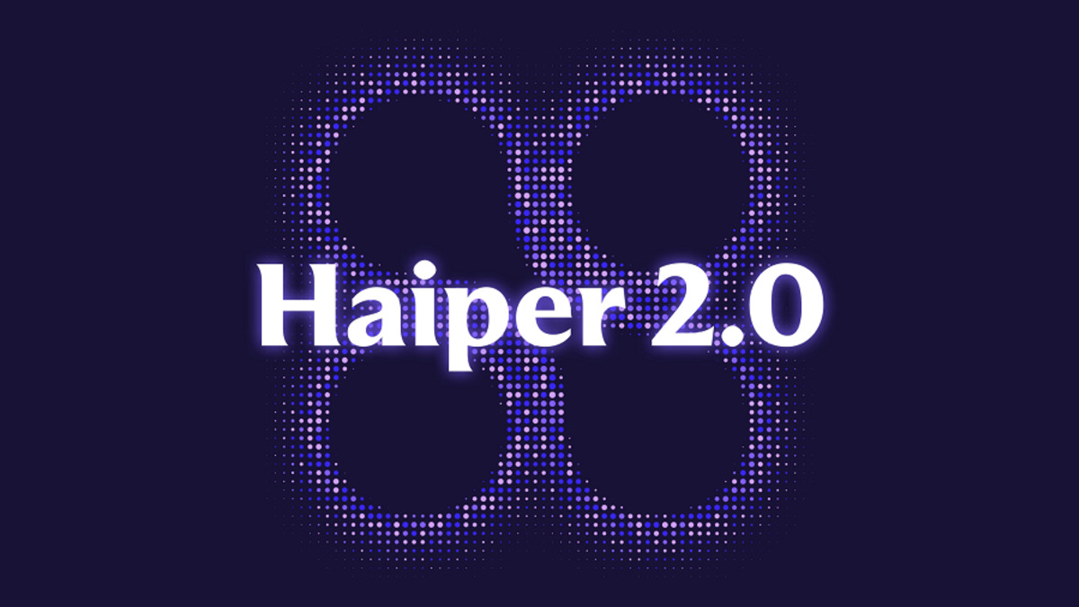 NetMind.ai branded content showing the halftone dot pattern used across Haiper's marketing materials