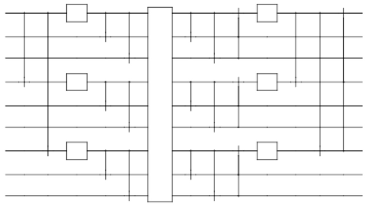 A Shor quantum error correction code circuit diagram
