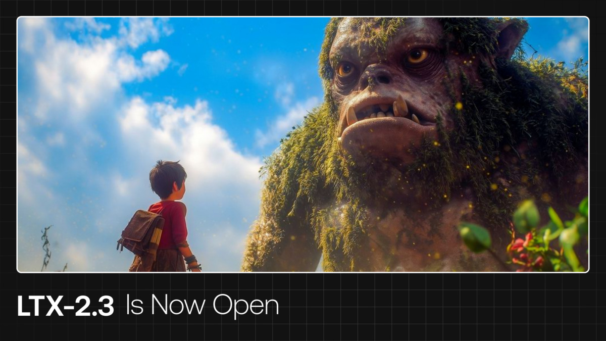 LTX-2.3 launch - open source announcement banner