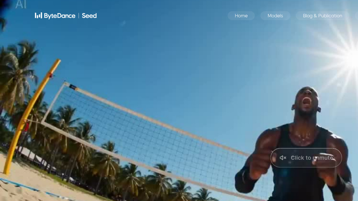 Seedance 2.0 on ByteDance's official product page showing the multimodal interface