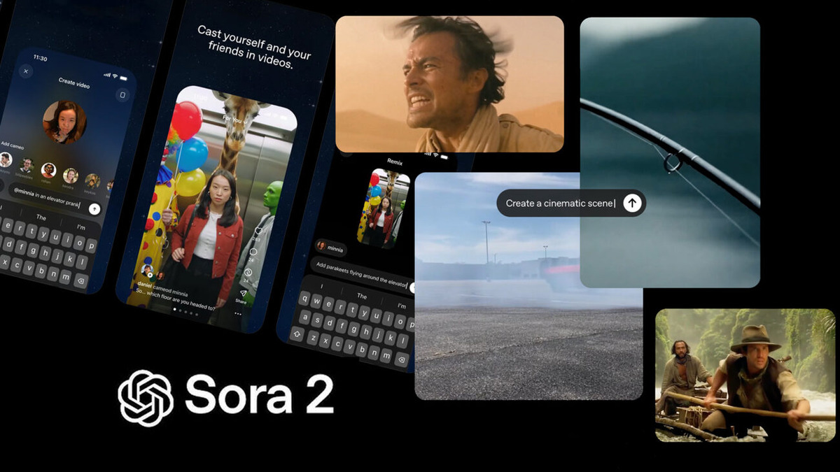 Sora 2 branding and product announcement from OpenAI, October 2025