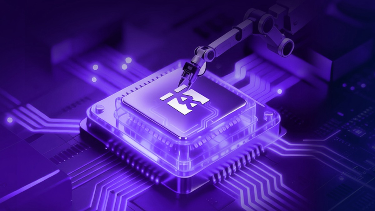 The XuanTie C950 chip on display at the 2026 RISC-V Ecosystem Conference in Shanghai