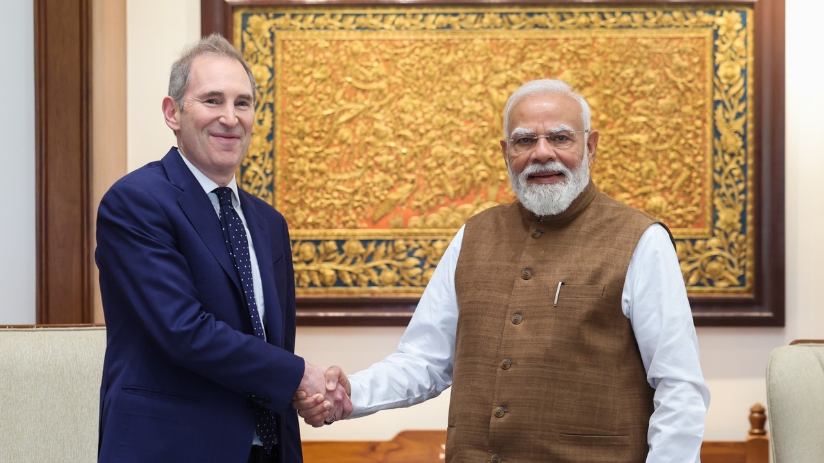 Andy Jassy with PM Narendra Modi in New Delhi