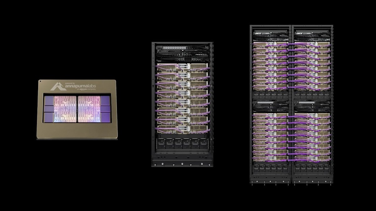 Amazon Trainium AI chip product view