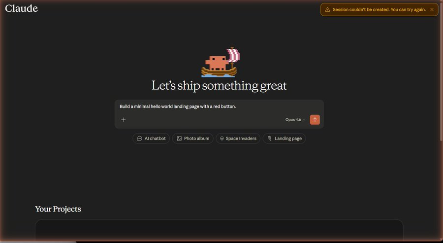 Leaked screenshot of Claude's app builder interface showing templates and live preview
