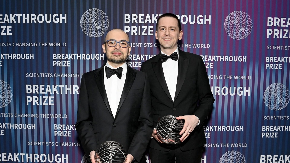 Demis Hassabis and John Jumper at the Breakthrough Prize ceremony following the 2024 Nobel Prize in Chemistry
