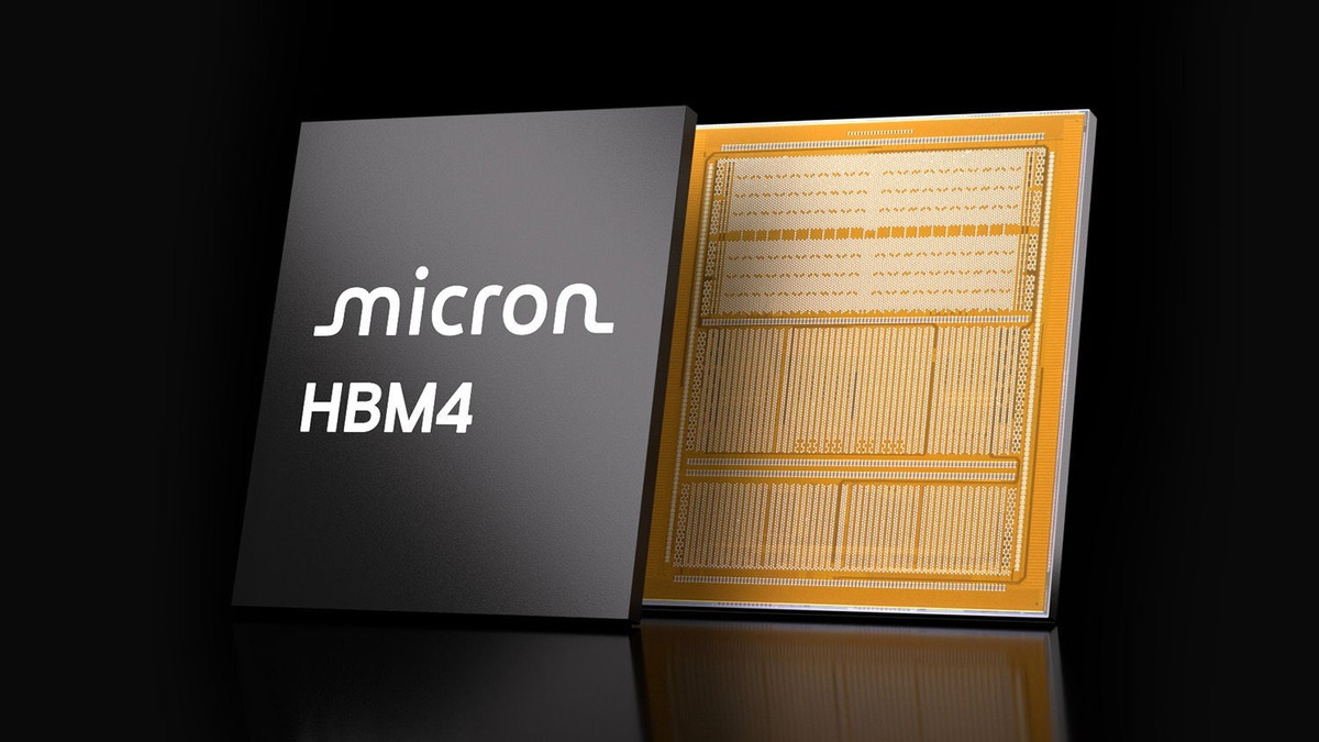 Micron HBM memory module mounted on a circuit board