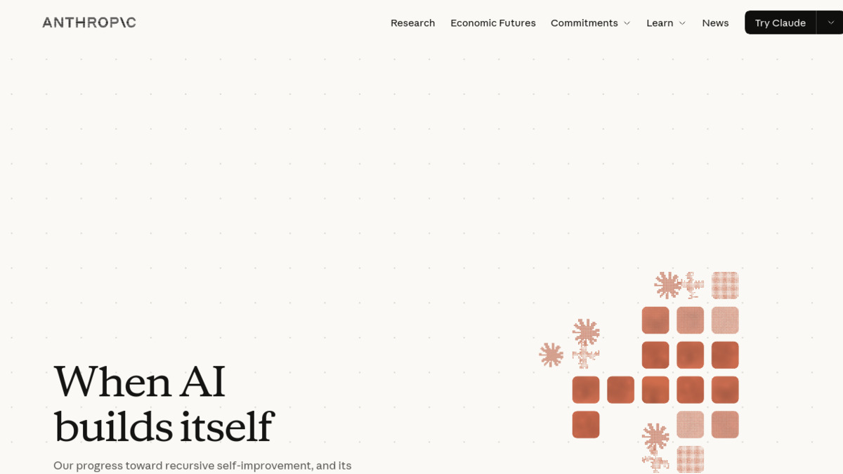 Anthropic researchers Marina Favaro and Jack Clark published "When AI Builds Itself" on June 4, four days after the company's S-1 filing