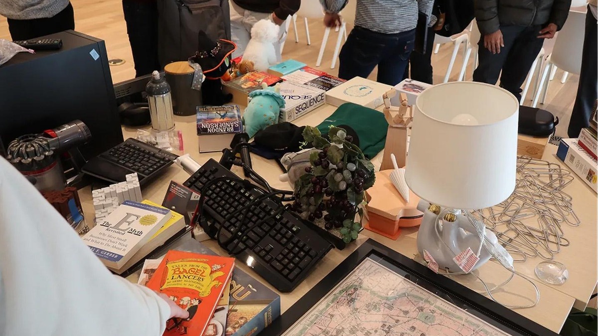 The Project Deal marketplace table - items listed by Anthropic employees ranged from board games to vintage electronics
