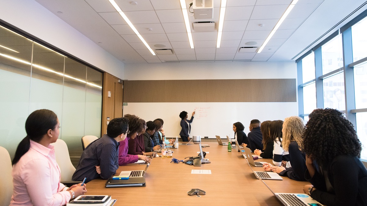 Engineers collaborating on software development in a modern office