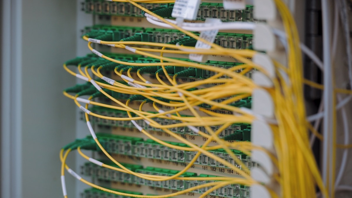 Fiber optic and server infrastructure cables in a classified data center environment