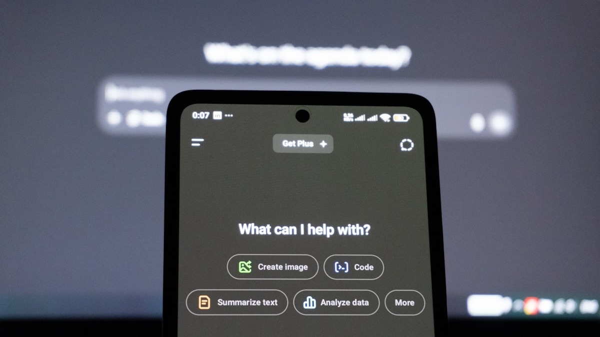 Multiple AI assistant options displayed on a smartphone screen