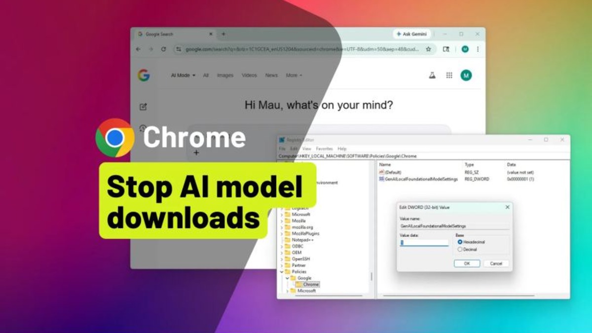 Chrome's AI feature settings showing Gemini Nano controls