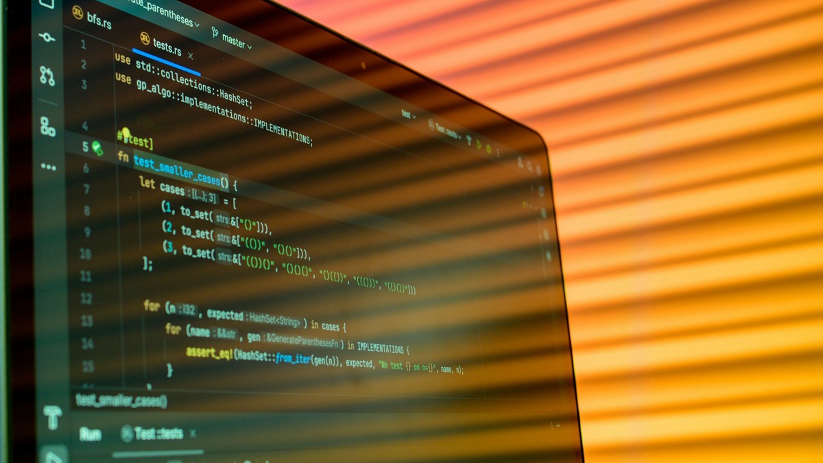 Code editor with visible syntax