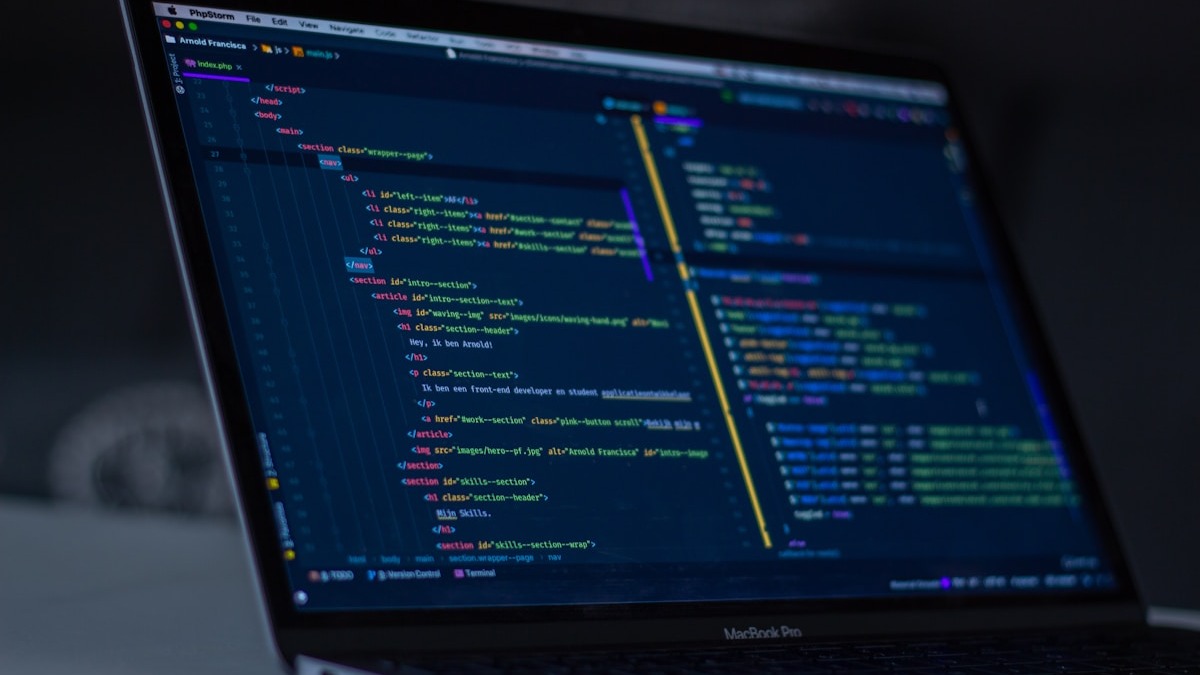 C++ code displayed on a monitor