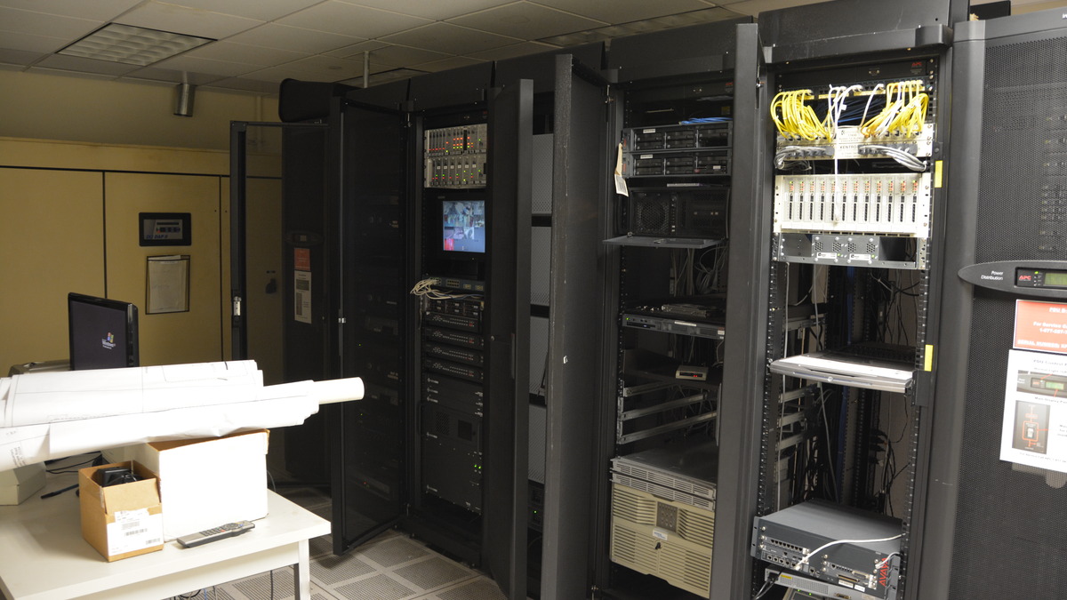 Server racks in a data center