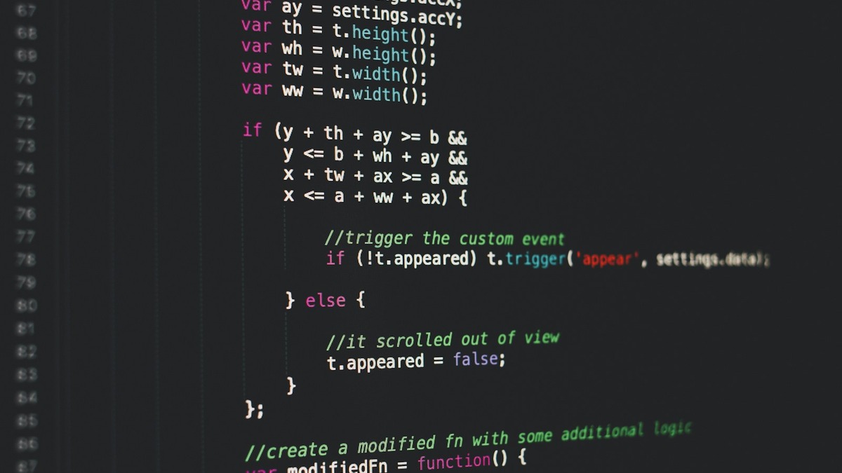 Lines of code on a monitor