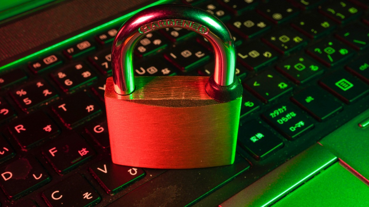 A locked padlock on a keyboard - illustrating the challenge of digital security in the AI era