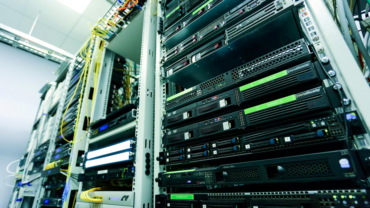 Server racks in a modern data center