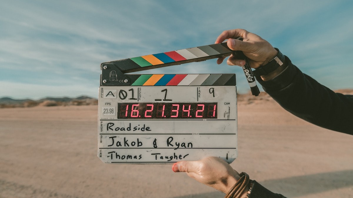 Film production clapperboard representing video model generation workflow