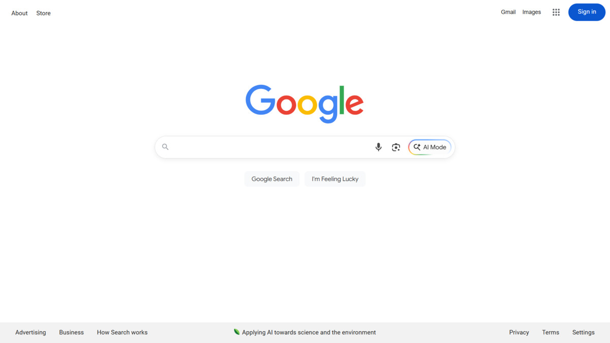 Google Search showing AI Overviews at the top of results