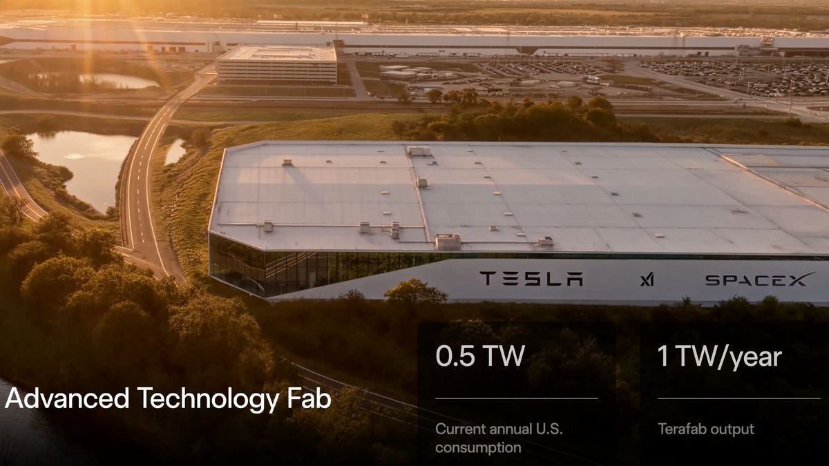 Tesla's Terafab North Campus site at Giga Texas in Austin, Texas