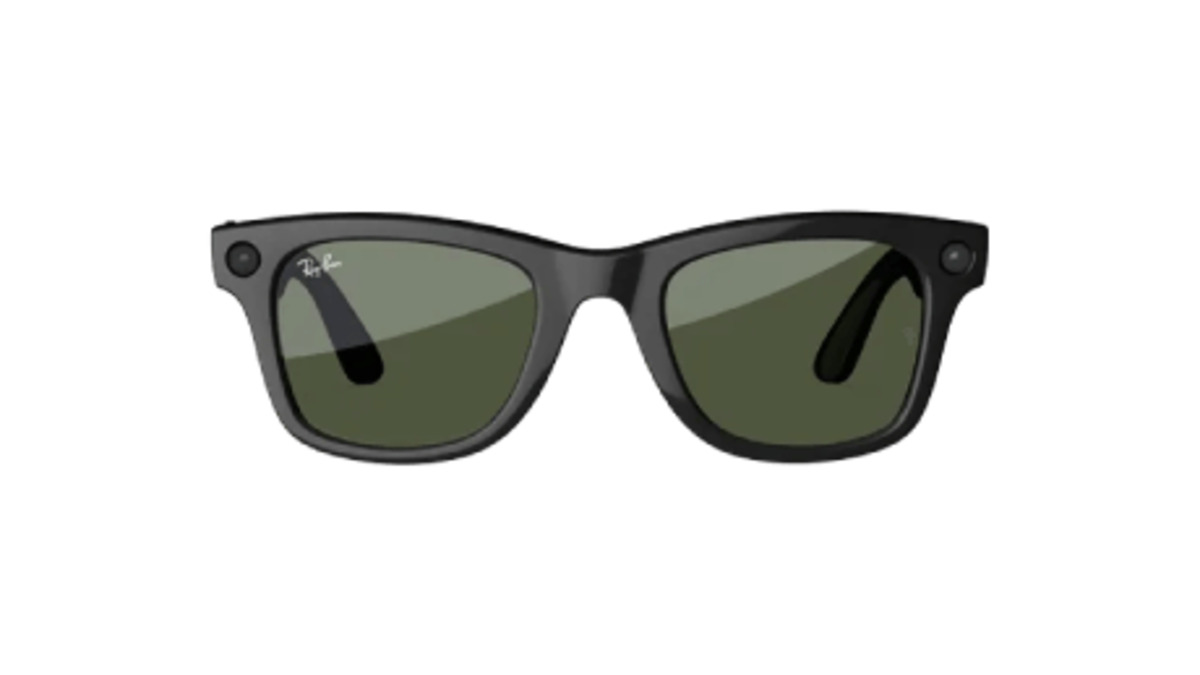 Meta Ray-Ban Wayfarer AI glasses, the market leader with 73% share as of mid-2025