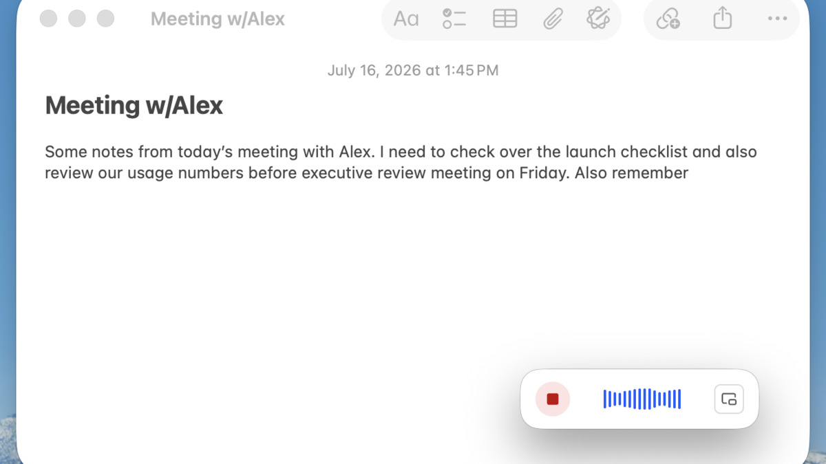 LM Studio Bionic's voice keyboard transcribing dictation into a notes app