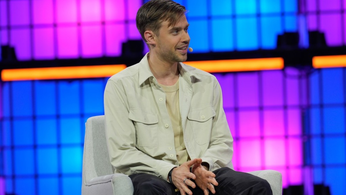 Anton Osika, Co-founder and CEO of Lovable, speaking at Web Summit 2025 in Lisbon