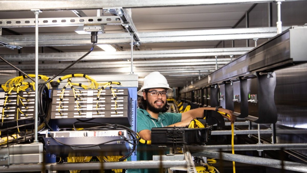 Meta's AI-optimized data center interior in Huntsville, Alabama