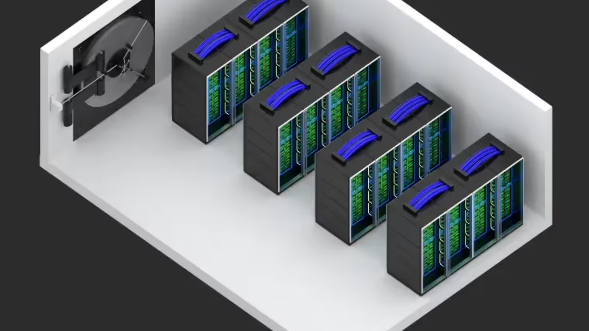 CoreWeave data center with liquid-cooled server infrastructure