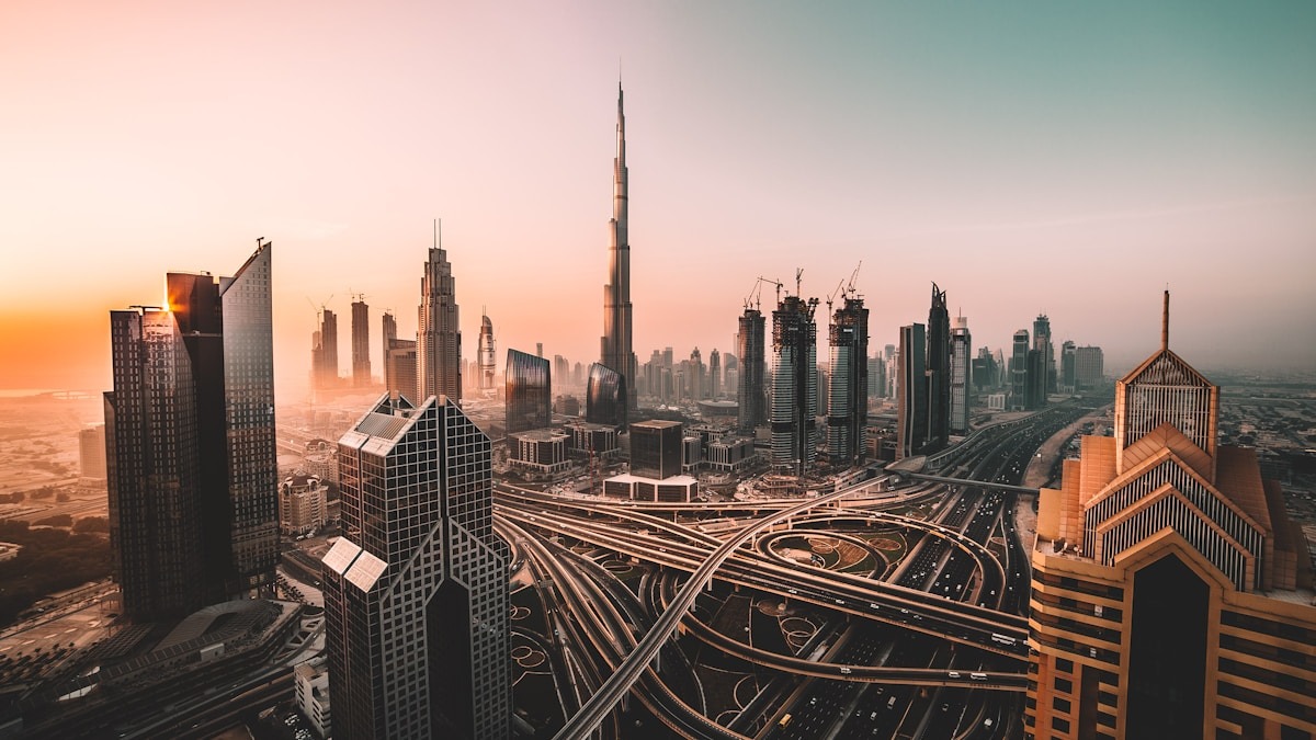 The Abu Dhabi skyline, home to MGX's headquarters and some of the Gulf's most active AI investment activity
