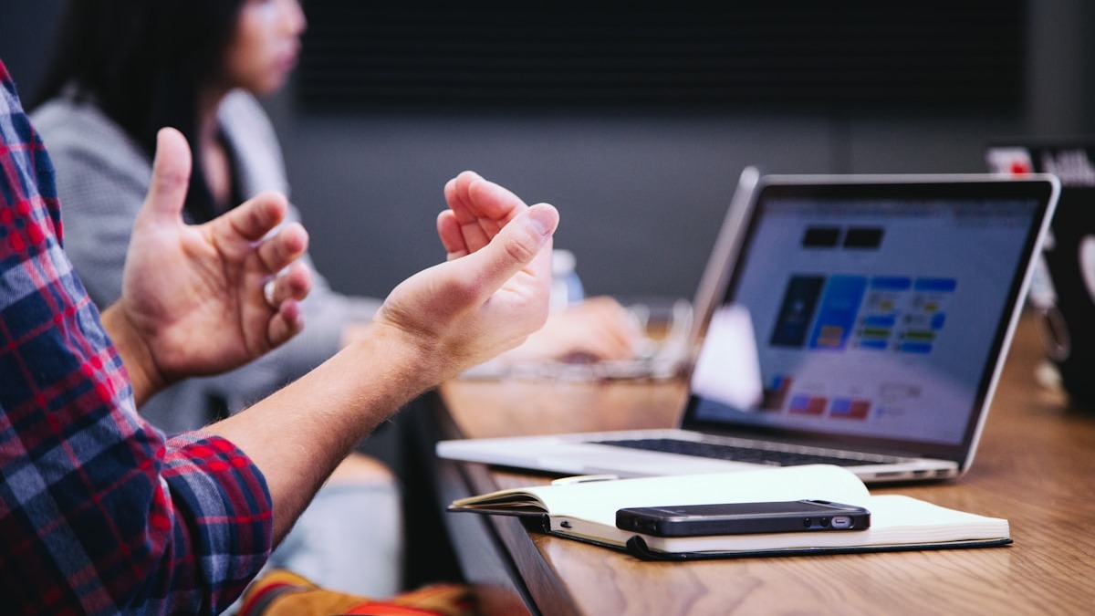 Enterprise AI deployment team working in a client office
