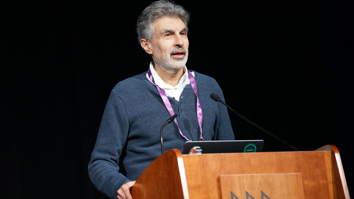 Yoshua Bengio, NeurIPS co-founder and Turing Award winner, speaking at a 2025 event