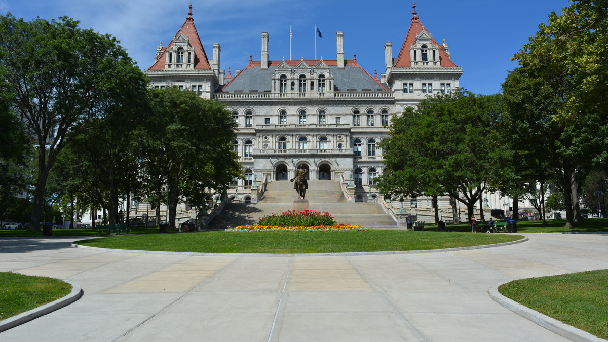 The New York State Capitol building in Albany