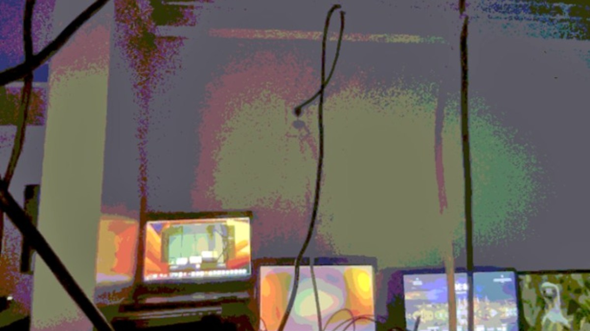 Laptop farm network monitoring capture showing approximately 40 connected devices from a DPRK IT worker operation