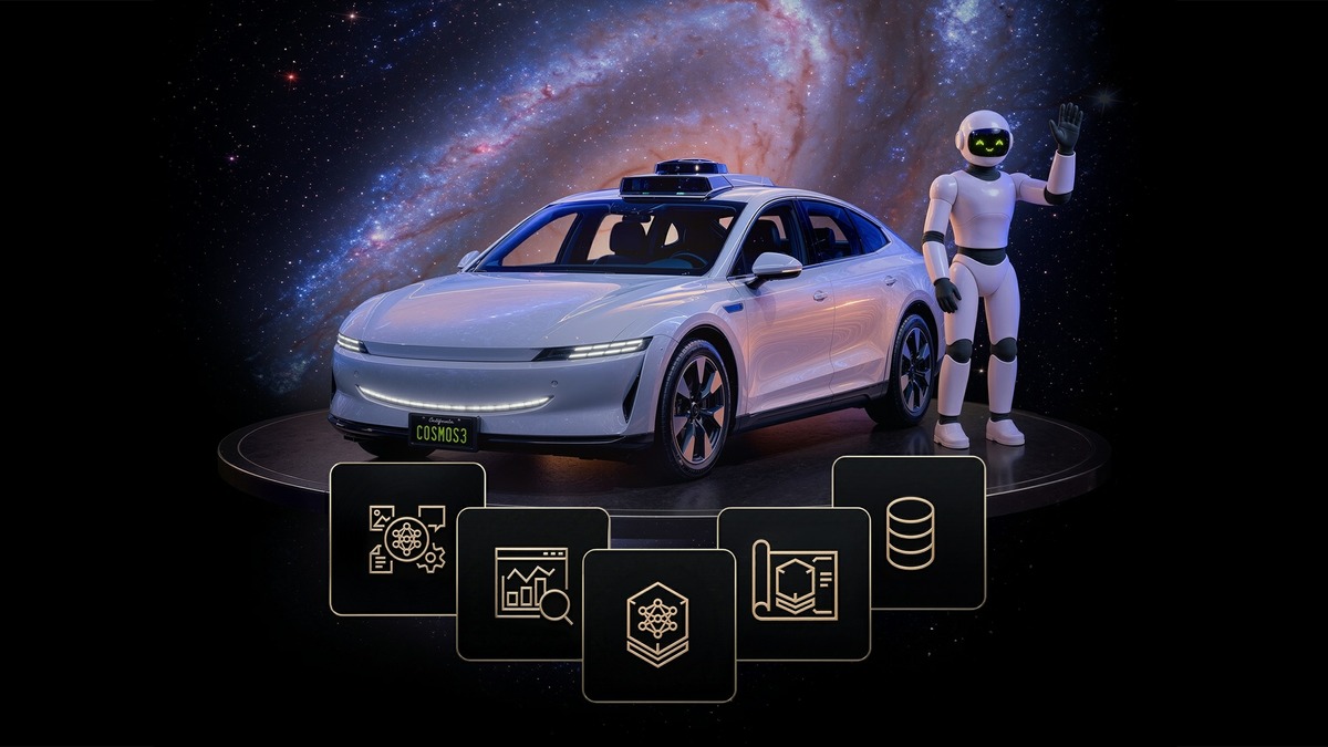 The official NVIDIA Cosmos 3 press visual showing the model's physical AI capabilities