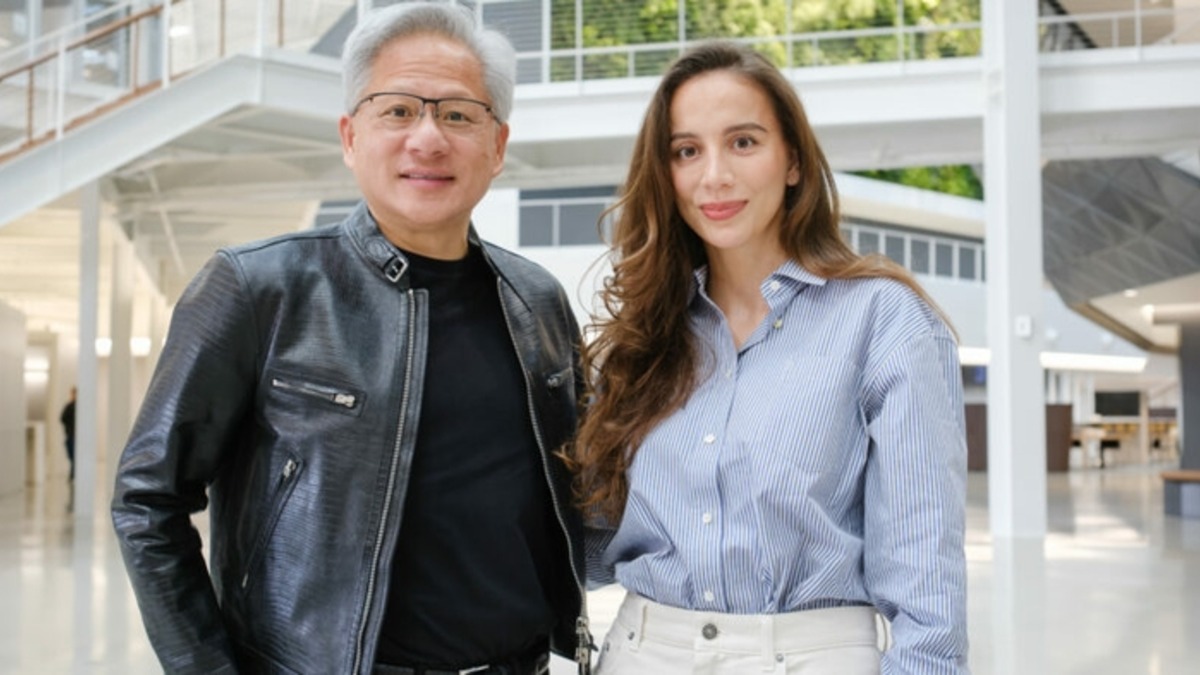 Jensen Huang and Mira Murati photographed together at NVIDIA's GTC 2026 partner event
