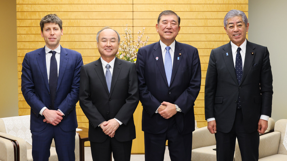 Masayoshi Son meeting with Sam Altman in Tokyo, February 2025