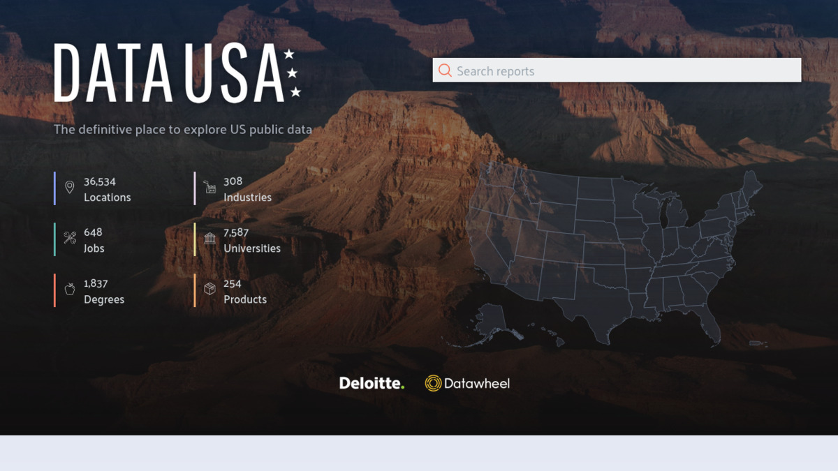 Data USA's public statistics dashboard, one of the sites targeted by unmonitored agent activity