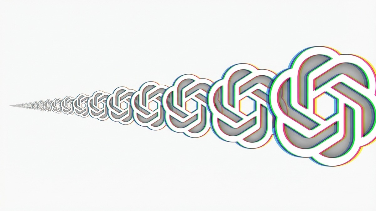 OpenAI headquarters with company branding on the office wall